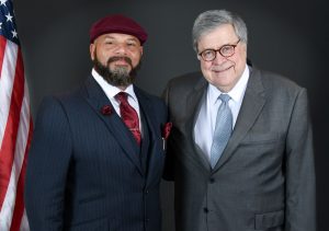 CCFG CEO, Curtis Fort, stands with Bill Barr at the AED Summit 2025.